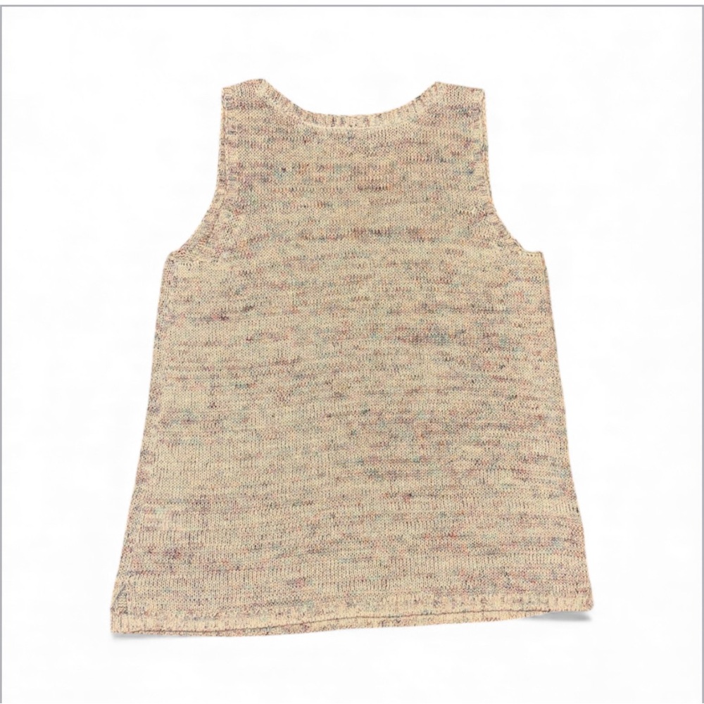 NWT J. Jill Linen V-Neck Sweater Vest - Size XS - Beige Natural Fiber - Picture 2 of 4